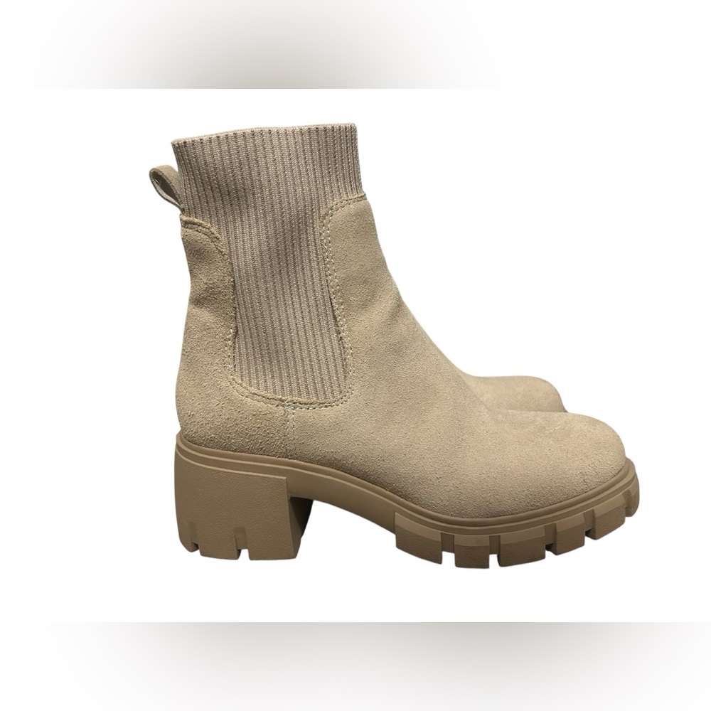 Steve Madden Tan Chunky Ankle Boots